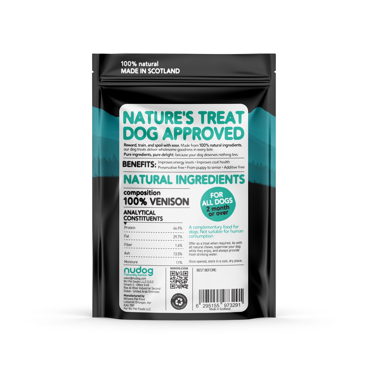 100% Natural Venison Bites